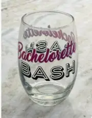 Stemless Wine Glass Bachelorette Bash 15.5oz Beer Inspirational