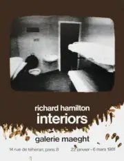 RICHARD HAMILTON Interiors 31.5" x 23.5" Poster 1981 Pop Art Black & White, Brow