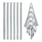Striped Dry Swim Towel 35 X 70 Inch Beach Towels for Adults Grey B1C48486