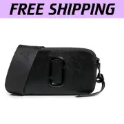 Monochrome Saffiano Leather Crossbody Bag with Strap - The Snapshot DTM
