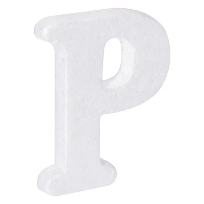Foam Letters P Letter EPS White Polystyrene Letter Foam 100mm/4 Inch