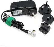HangTon Power Supply Adapter for DJI Transmission Video Transmitter, High-Bright Monitor, Master Wheels, Right Angle 4+2 6 Pin Female 12V AC DC, Multi Power Plug