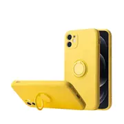 ZUSLAB iPhone 11 Pro Max Case Silicone Stand Magnetic Finger Ring Kickstand Bumper Pro Maxtective Cover for Apple - Yellow