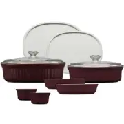 Corningware French Colours 10 Piece Bakeware Set - Cabernet