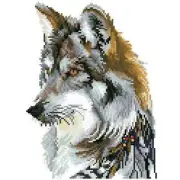 DIAMOND DOTZ® Wolf Portrait Special Edition Diamond Painting Kit