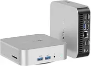 GEEKOM A8 AI Mini PC, AMD Ryzen 7 8745HS Mini Computers (up to 5.1GHz), 32GB DDR5 5600MHz RAM&1TB M.2 2280 NVMe Gen4*4 SSD, Windows 11 Pro Mini Desktop, Radeon 780M/WiFi 6E/BT5.2/USB4/8K/Quad Displays