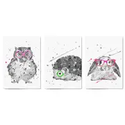 Set of Cute Animals Nursery Baby Wall Art