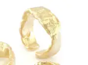 Organic Ring Adjustable Raw brass (18mm 8US inner size) 4040