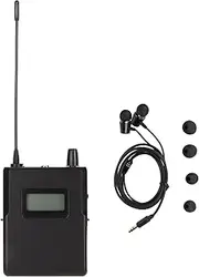S2R Wireless in Ear Monitor System, 526‑535Mhz Stereo Professional IEM System Receiver with Earphone & Selectable Frequency for Studio, Stage, Band Rehearsal, Live Performance