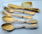 Berglander Flatware Set 20 Piece Stainless Steel With Titanium Gold Plated