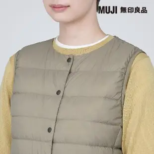 【MUJI 無印良品】女輕量羽絨抗靜電內裏無領背心(共5色)