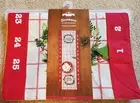 NWT Farmhouse Christmas Table Runner Calendar St. Nicholas Square 36 Inches 715