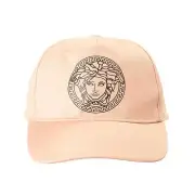 Versace Unisex Logo Print Medusa Head Light Pink Baseball Cap Hat size 59