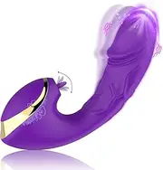 LONZYON Vibrator Women Sex Toys, 10 Licking 10 Vibrating 10 Sucking G Spot Vibrator Adult Toy, Wearable Thrusting Vibrator Dildo Clitoral Stimulator for Women, Nipple Clit Anal Dildos Female Toys for Couples Sex (Purple)