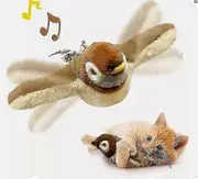 Electronic Interactive Flying Bird Cat Toy Hanging Pet Flapping Wings Sparrow