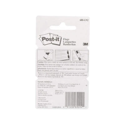 NNEDSZ POST-IT Flag 680-GN2 Green Pack of 2 Box of 6