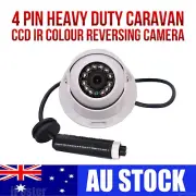 4 PIN Heavy Duty Caravan CCD IR Colour Reversing Camera rear view white 4Pin Cam