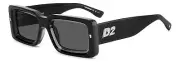 DSQUARED2 D2 0142/S 08A BLACK GREY 52/20/145 MAN Sunglasses