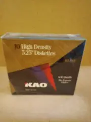 5.25 DS/HD Floppy Diskettes ✔ Box of 10 ✔ KAO ✔ Unopened ✔ NOS ✔ FREE SHIPPING