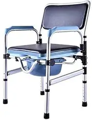 Walkers for Seniors Rollator Walker, Toilet Chair Wheelchairs with Commodes Shower Chair Lightweight Folding Aid Easy No Tool Assembly,Commode Chair and Padded Toilet Seat, Foldable Shower Transport