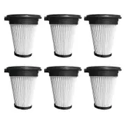 6Pcs HEPA Filters for Handheld Cordless Vacuum Cleaner Replacement Parts as shown