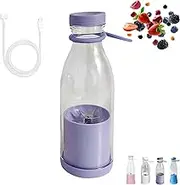 Appreciarel Blender, Portable Blenders, Portable Cordless Juicer Fruit Juicers, 420ml Smoothie Blenders, Usb Rechargeable Wireless Mixer for Shakes and Smoothies(Purple)