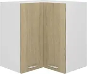 vidaXL Hanging Corner Cabinet Kitchen Wall Shelf Durable Storage Rack Cupboard Home Organiser Furniture Equipment Sonoma Oak Engineered Wood