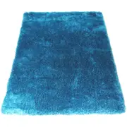Hufflett 110 x 160cm Lagoon Olinda Polyester Shag Pile Rug