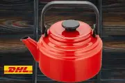 Japanese Enamel Kettle Noda Horo Japan Enameled Tea kettle IH 2.0L AM-20 Red DHL