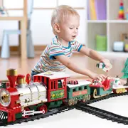 Christmas Train Set Track Musical Sound Lights Around Tree Decoration Santa
