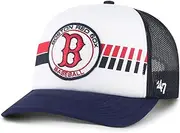 47 Brand Boston Red Sox Cooperstown Foam Front Trucker Cap, Adjustable Snapback Hat, Blue, One Size