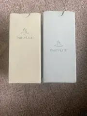 PartyLite Spring Water/Raspberry Framboise Square pillar Candles 4x6 New Boxed