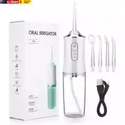 Oral Irrigator Portable Dental Water Flosser USB Rechargeable Water Jet Floss To