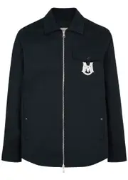 Moncler Logo-embroidered Stretch-cotton Overshirt - Navy - M, Men's Designer Overshirt, Male - M M