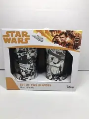 Star Wars Red Cup 2 Pc. Laser Decal Glass Set Pint Glasses