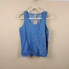 Red Camel Chambray Open Back Blouse Size M