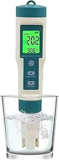 Digital Water Quality Tester 8 in 1, PH/TDS/EC/ORP/S.G/H2/SALT/TEMP Tester, Portable Water Tester with LCD Display, for Drinking Water/Swimming Pool/Spa/Laboratory/Aquaria