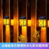 在飛比找森森購物網優惠-DR.MANGO 太陽能庭園復古壁掛燈-兩入組