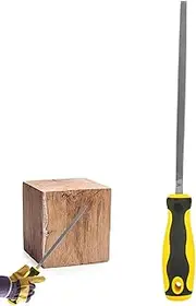 File for Metal,High Strength Hand File - Four-Sided Wood Rasp with Ergonomic Grip, Square Metal File for Filing, Trimming & Polishing, Hand Tools