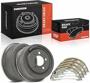 A-Premium 10.78 inch (273.9mm) Rear Brake Drums + Ceramic Shoes Set Compatible with Select Jeep Models - Wrangler 1990-1995/1997-2000, Cherokee 1990-2001, TJ 1997-2000, Wagoneer, Comanche, 6-PC Set