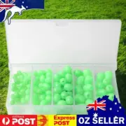 100Pcs Night Fishing Floats Bead Oval Fishing Glowing Balls for Pool Lake River