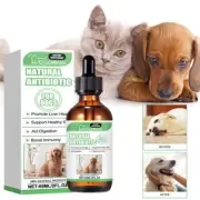 NATURAL ANTIBIOTIC Supplementary Drops for Cat Dog 60ML Energy Booster 202M9L9
