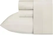 Bed Sheets Set 4 Pieces, Cooling 600 TC 100% Egyptian Cotton,Fitted Sheet+Flat S