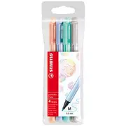 Stabilo PointMax Fineliners Pastel Assorted 0.8mm 4 Pack