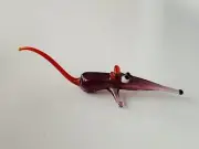 MOUSE~Purpl~Collectible Hand Blown Art Glass Figurine~Handmade Tiny Animal~UNIQU