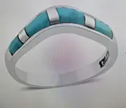 Natural Kingman Turquoise Ring size 10 in Sterling Silver 1.75 ctw