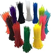 1200 Pieces Zip Ties, Multi-Purpose Assorted Colored Self-Locking Nylon Cable Zip Ties in 12 Different Colour for Home Office Garden Garage and Workshop,4 inch