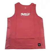 NEW Shield Shirt Size Medium M Tank Top Red Maroon Sleeveless Workout Adult -16-