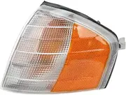 Front Signal Corner Light, Front Car Cornering Light Corner Signal Lamp Replacement for W202 1993–2001 US Standard Dual Color Automotive Lighting Assemblies(Left 2028260943)