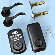 Fingerprint Door Lock with 2 Lever Handles - Keyless Entry Door Lock - Smart ...